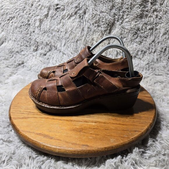 Born Cabot III Womens Size 9/40.5 Mens Size 7.5 Brown Leather Fisherman Sandals - Picture 1 of 10